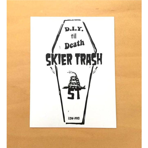 D.I.Y. til Death™ Coffin Sticker - 4" x 5.5"
